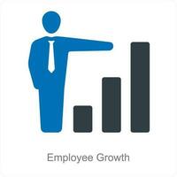 Employee Growth and growth icon concept vector