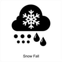 Snowfall and weather icon concept vector