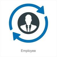 Employee and business icon concept vector