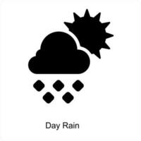 Day Rain and weather icon concept vector