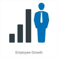 Employee Growth and growth icon concept vector