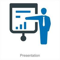 Presentation and meeting icon concept vector