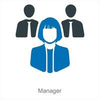 Manager and leader icon concept vector