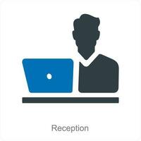 Reception and office icon concept vector