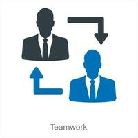 Teamwork and business icon concept vector