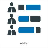 Ability and work responsibilities icon concept vector