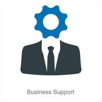 Business Support and support icon concept vector