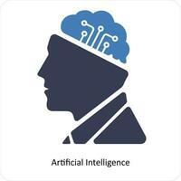 Artificial Intelligence and Augmented icon concept vector