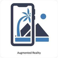 Augmented Reality and object icon concept vector