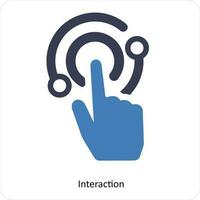 Interaction and user accessibility icon concept vector