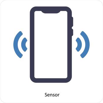 Sensor and Mobile icon concept vector