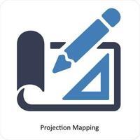 Projection Mapping and projection icon concept vector