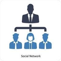 Social Network and connection icon concept vector