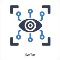 Eye Tap and reality icon concept vector