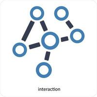 Interaction and user interaction icon concept vector