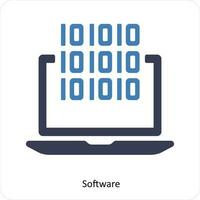 software y programa icono concepto vector