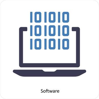 software y programa icono concepto vector