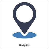 Navigation and pin icon concept vector