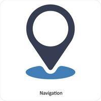 Navigation and pin icon concept vector