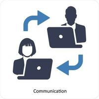 comunicación y conversacion icono concepto vector