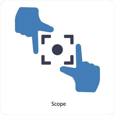 Scope and objective icon concept
