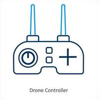 drone controller and remote icon concept vector