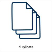 duplicar y archivo icono concepto vector