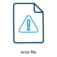 error file and document icon concept vector