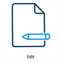 edit and file icon concept vector