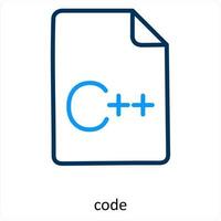 code and binary icon concept vector