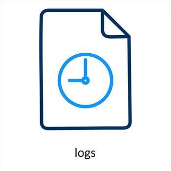 registros y archivo icono concepto vector