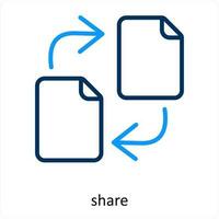 share and file icon concept vector