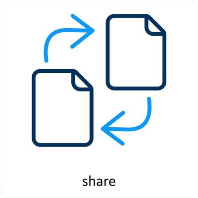 share and file icon concept