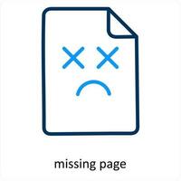 missing page and bad icon concept vector