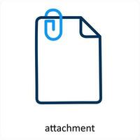 attachment and connect icon concept vector