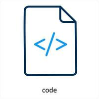 código y binario icono concepto vector