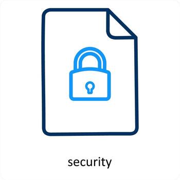 security and document icon concept vector