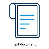 text document and document icon concept vector