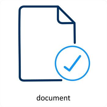 document and file icon concept vector
