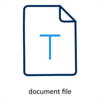 document file and file icon concept vector