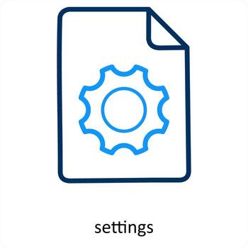 setting and optimization icon concept vector