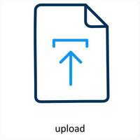 upload and document icon concept vector