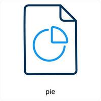 pie and graph icon concept vector