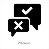 Validation and testing icon concept vector