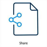 share and file icon concept vector