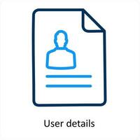 user details and details icon concept vector