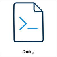 codificación y programación icono concepto vector