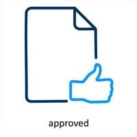 approved and verify icon concept vector