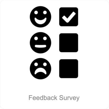 Feedback Survey and satisfaction icon concept vector