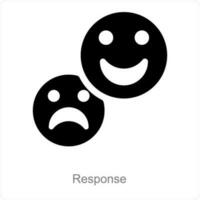 Response and feedback icon concept vector